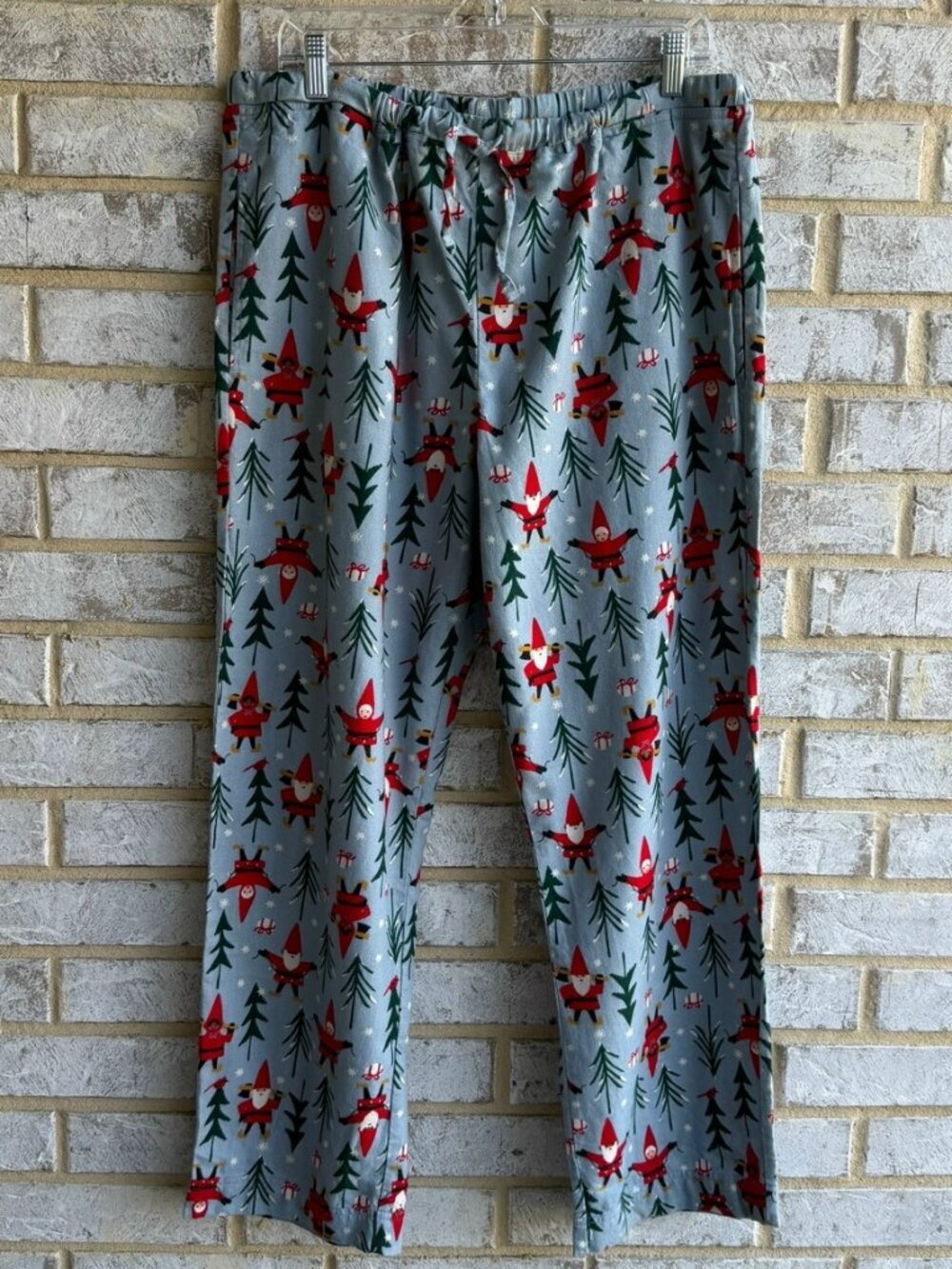 Hanna Andersson Christmas Holiday 100% Cotton Flannel Pajama Pants Men's Size L